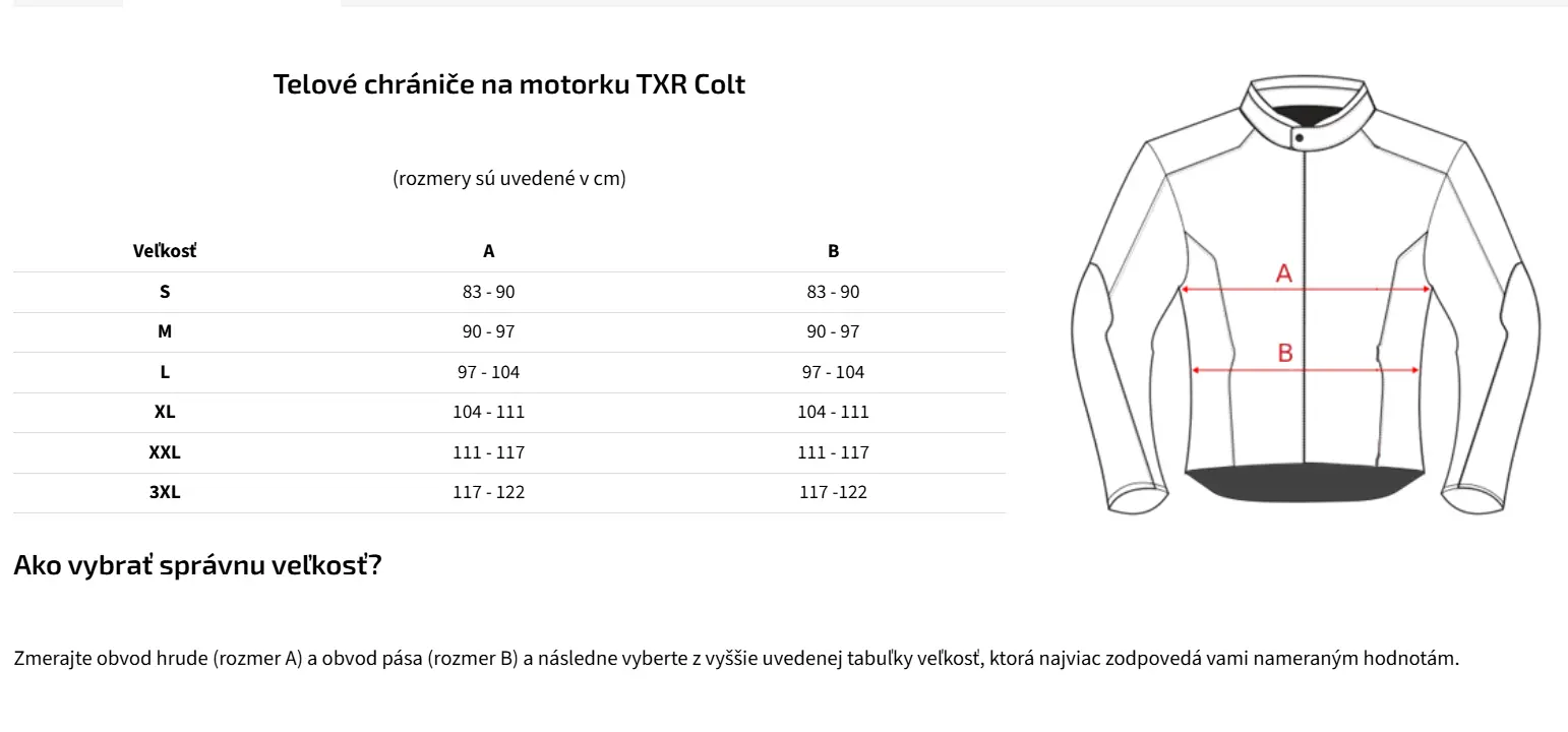 TXR Chránič tela Colt XL